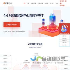 SaaS智能营销服务平台代理_营销型网站_数字营销管理平台代理_万家推云平台_万家灯火公司
