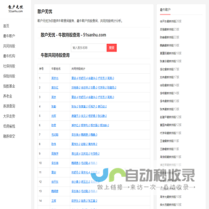 散户无忧 - 牛散持股查询 - 51sanhu.com