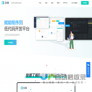 「白码低代码官网」企业级低代码开发平台【可私有化部署】